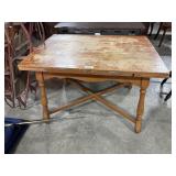 Vtg Oak Extending Table.
