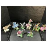 8 Lenox Bone China Bird, Butterfly & Flower