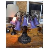 Meyda Lighting Blue Pond Lily Table Lamp.