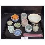 Ceramic Vases, Bowls, Measuring Cups.