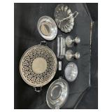 Sterling Silver Bowl, Butter Dish, Weighted Candle