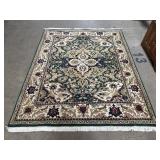 Green & Ivory Hand-Knotted Pakistani