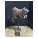 Carved Folk Art Frog Sculpture.