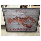 Oil on Canvas Lobster Painting.