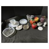 Milk Glass, Hens On A Nest, Fruit Jars.