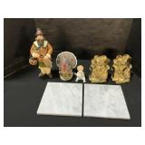 Goebel Turkey, Brass Book Ends, Figurines, Marble.