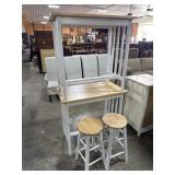 (2) Butcher Block Tables & Stools.