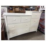 White Step-up Chest of Drawers.