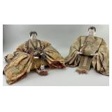 Antique Japanese Emperor and Empress Dolls.