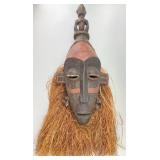 Hand Carved West African Tribal Mask.