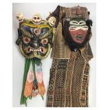 Tibetan Mahakala Mask & African Guere Mask.