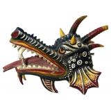 Balinese Naga Carved & Painted Wood Dragon Mask.