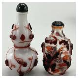 2 Antique Chinese Peking Glass Snuff Bottles.
