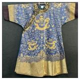 Chinese Qing Dynasty Silk Imperial Dragon Robe.
