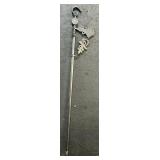 Antique Chinese Silvered Metal Lantern Hanging Rod