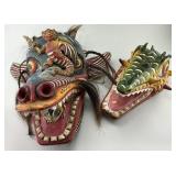 Balinese & Mexican Wooden Folk Art Masks.