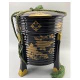Antique Japanese Black Lacquer Hokai Box.