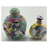 Antique Chinese Porcelain & Enamel Snuff Bottles.