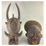 African Bamoun Mask & Senufo Kponyungo Helmet.