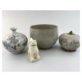 Chinese Celadon. Fu Dog, Imari Tokkuri.