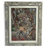 Balinese Painting on Fabric by Sukoda 1975.