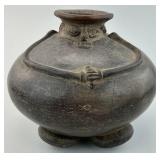 Pre-Colombian Chimu Blackware Pottery Vessel.