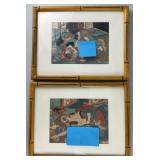 2 Antique Japanese Shunga Woodblock Prints.