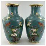 Pair of Vintage Chinese Cloisonnï¿½ Enamel Vases.