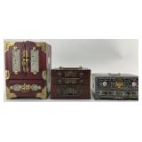 3 Vintage Chinese & Korean Jewelry Boxes.