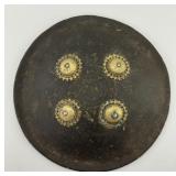 Antique Indo-Persian Leather Warrior Dhal Shield.