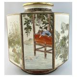 Fine Large Antique Japanese Satsuma Pottery Vase.