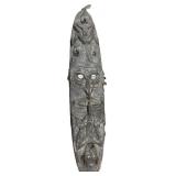 Antique Kwoma Carved Wood Ceremonial Shield.