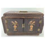 Chinese Hand Carved Traveling Seal Chest.