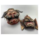 Japanese Shishi-Gashira & Balinese Barong Masks.