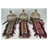 3 Central Asian Turkmen Wedding Headdresses.