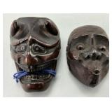 2 Antique/Vintage Japanese Carved Wood Netsuke.