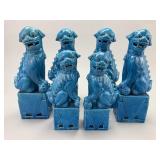 3 Pairs of  Vintage Chinese Fu Dog Statuettes.