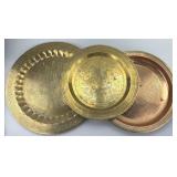 3 Indian/Moroccan Brass & Copper Trays.
