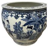 Chinese Blue & White Porcelain Jardiniere.