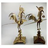 Pair of Vintage Brass Sarimanok Statuettes.