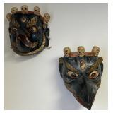 2 Antique Carved and Painted Ritual Masks.