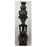 Antique African Chokwe Tribal Art Queen Figure.
