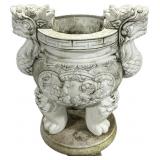 Large Vietnamese Hand-Carved Marble Incense Urn.