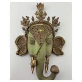 Hindu Deity Brass Lord Ganesha Wall Art.