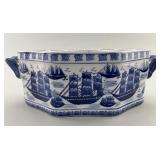 Chinese Blue & White Porcelain Foot Bath.