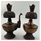 Antique Tibetan Buddhist Bhumpa Ritual Water Set.