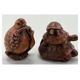 2 Japanese 19th Century Carved Boxwood Netsukes.