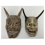 Antique/Vintage Japanese Hannya Masks.