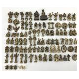 95 Miniature Brass Hindu Deity Statuettes.