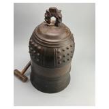 Antique Japanese Bronze Buddhist Temple Bell.